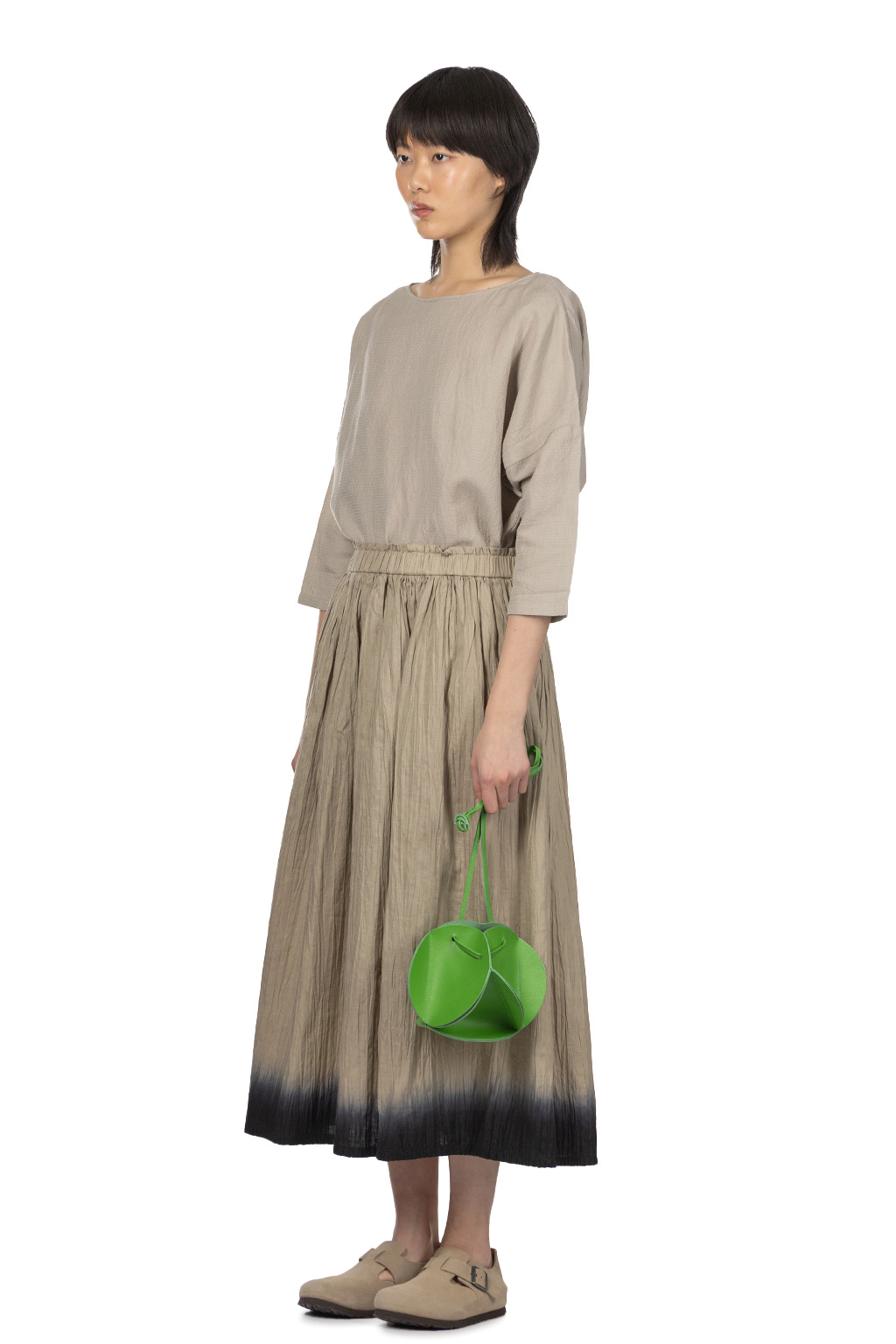 Evam Eva - Iinen Gradation Skirt - Grege