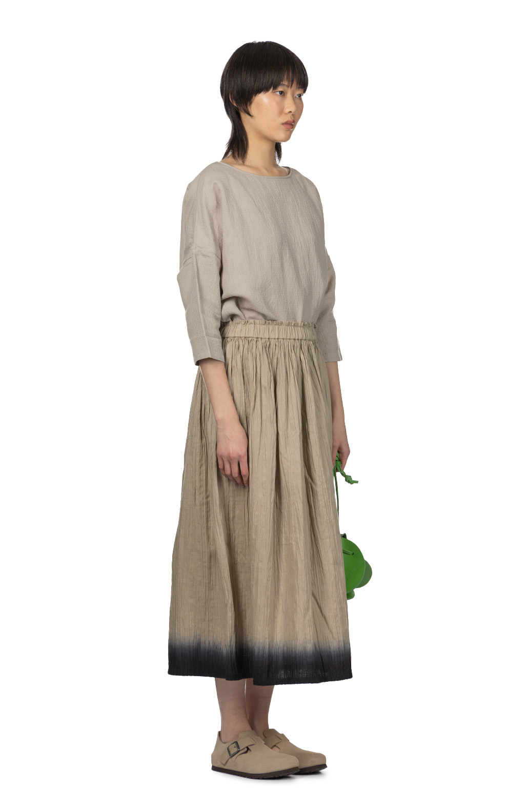 Evam Eva - Iinen Gradation Skirt - Grege