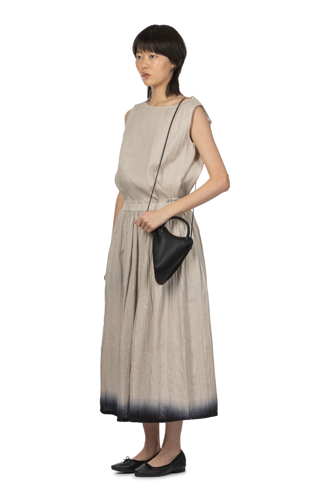 Evam Eva - Iinen Gradation Skirt - Smoke White