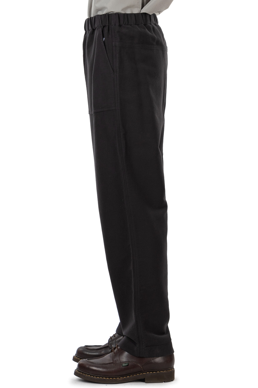 Evam Eva - Men's Brushed Cotton Wide Pants - Sumi