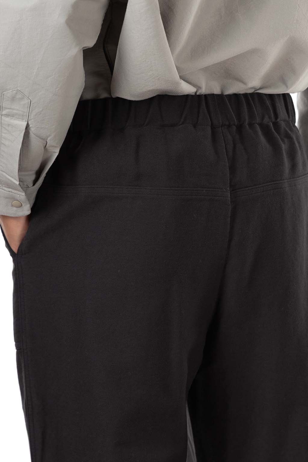 Evam Eva - Men's Brushed Cotton Wide Pants - Sumi