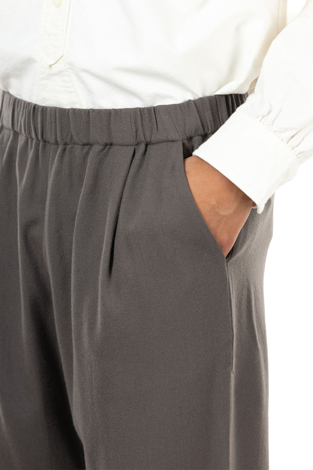 Evam Eva - Men's Wool Wide Pants - Winter Leaf