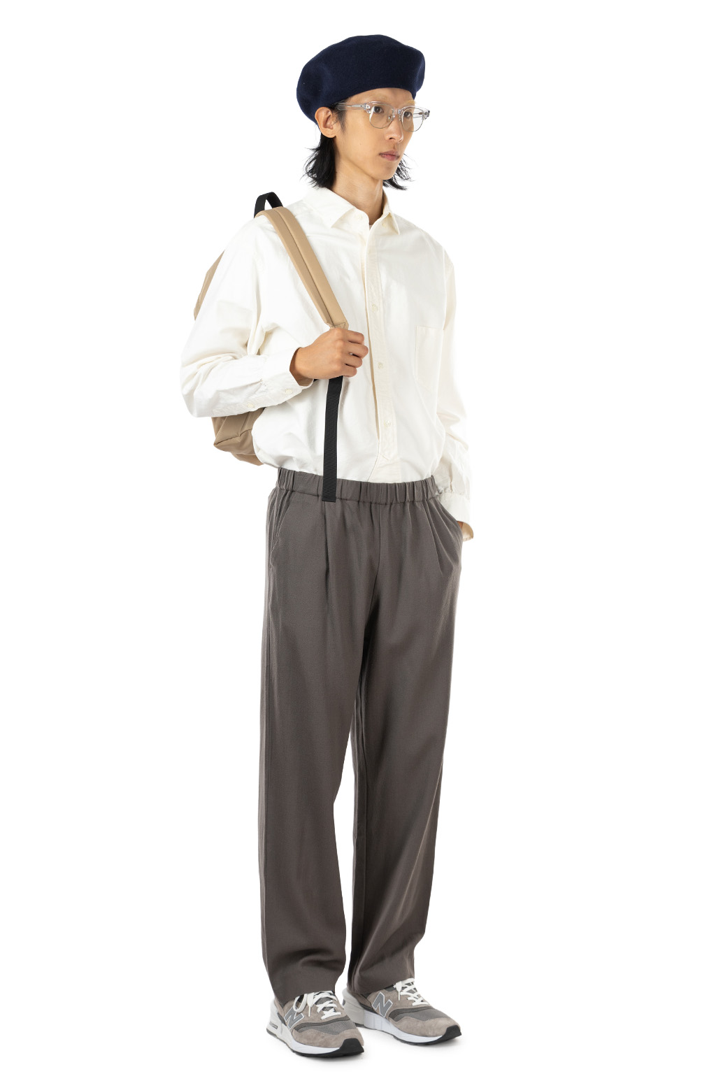 Evam Eva - Men's Wool Wide Pants - Winter Leaf