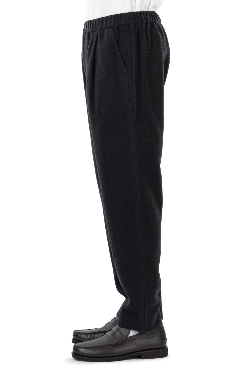 Evam Eva - Unisex Wool Tuck Pants - Sumi