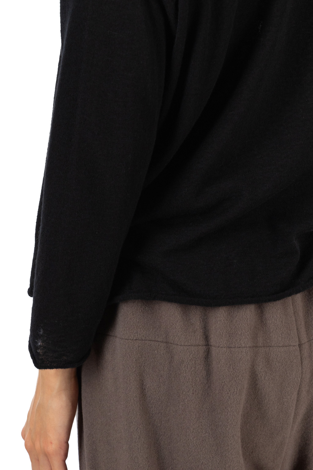 Evam Eva - Wool Cashmere Boat Neck Pullover - Black