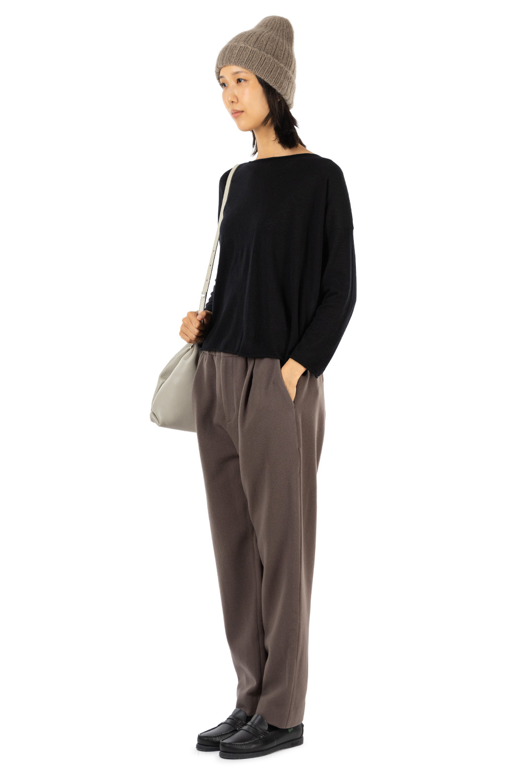Evam Eva - Wool Cashmere Boat Neck Pullover - Black