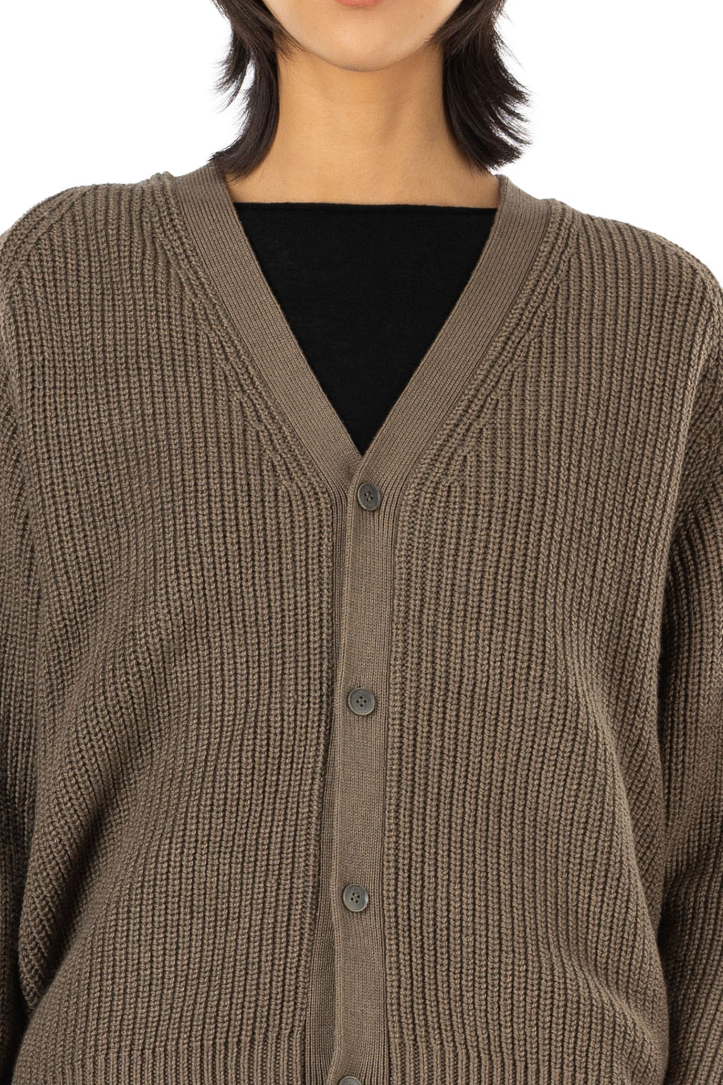 Evam Eva - Men's Wool Cotton Aze Cardigan - Winter Leaf