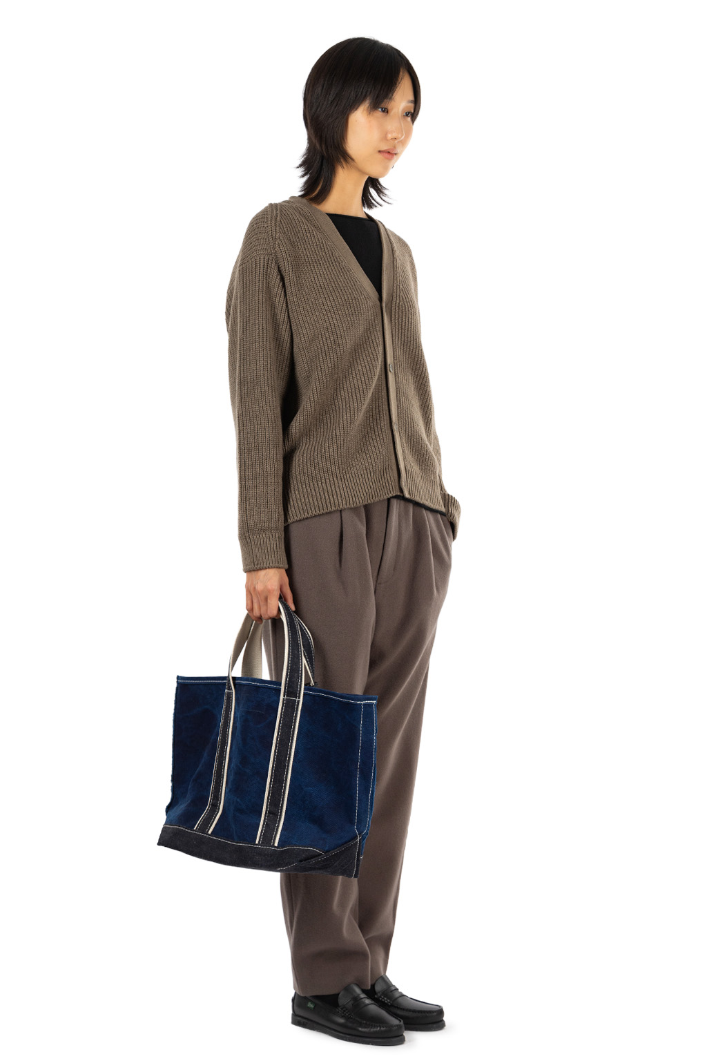 Evam Eva - Men's Wool Cotton Aze Cardigan - Winter Leaf