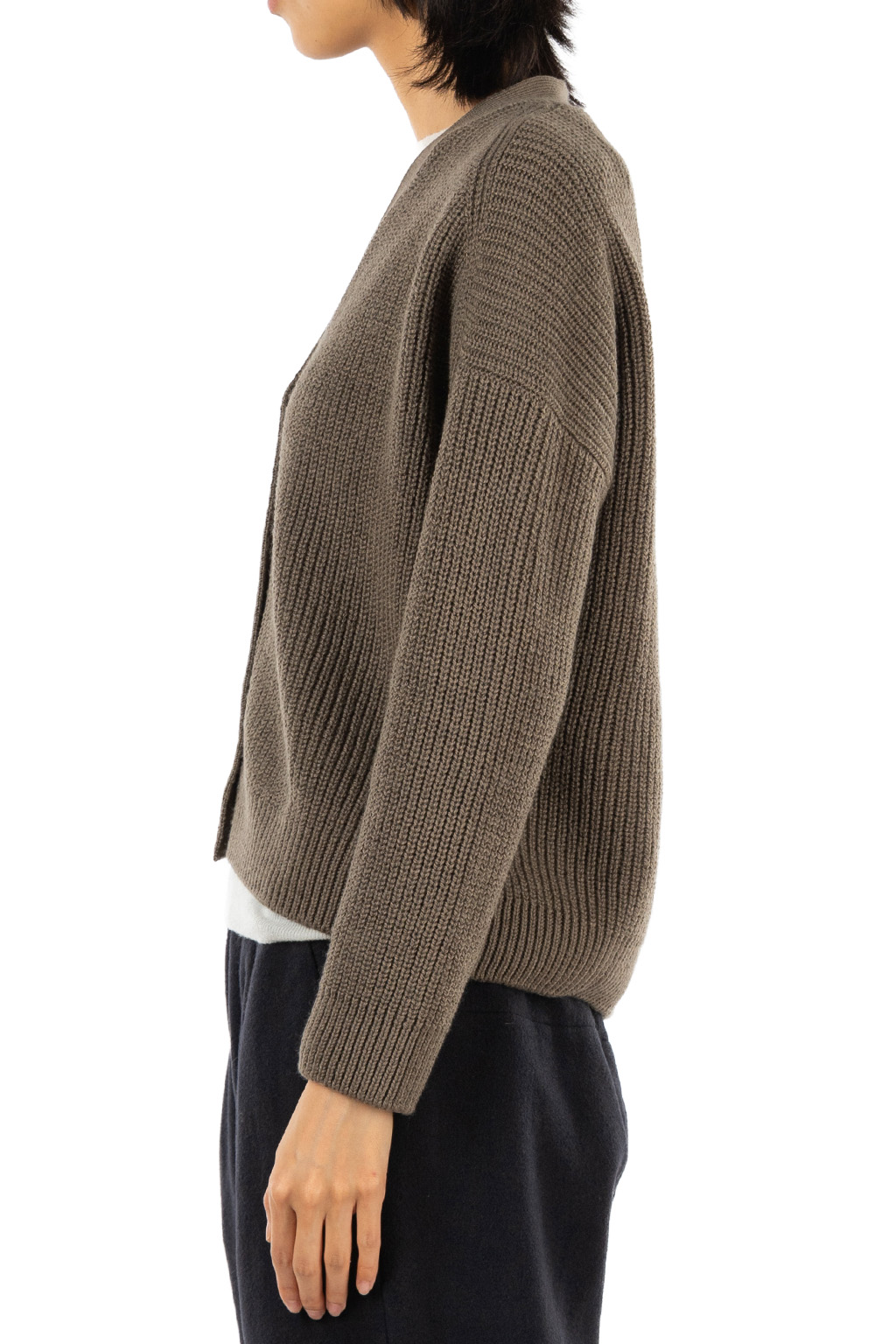 Evam Eva - Wool Cotton Cardigan - Winter Leaf