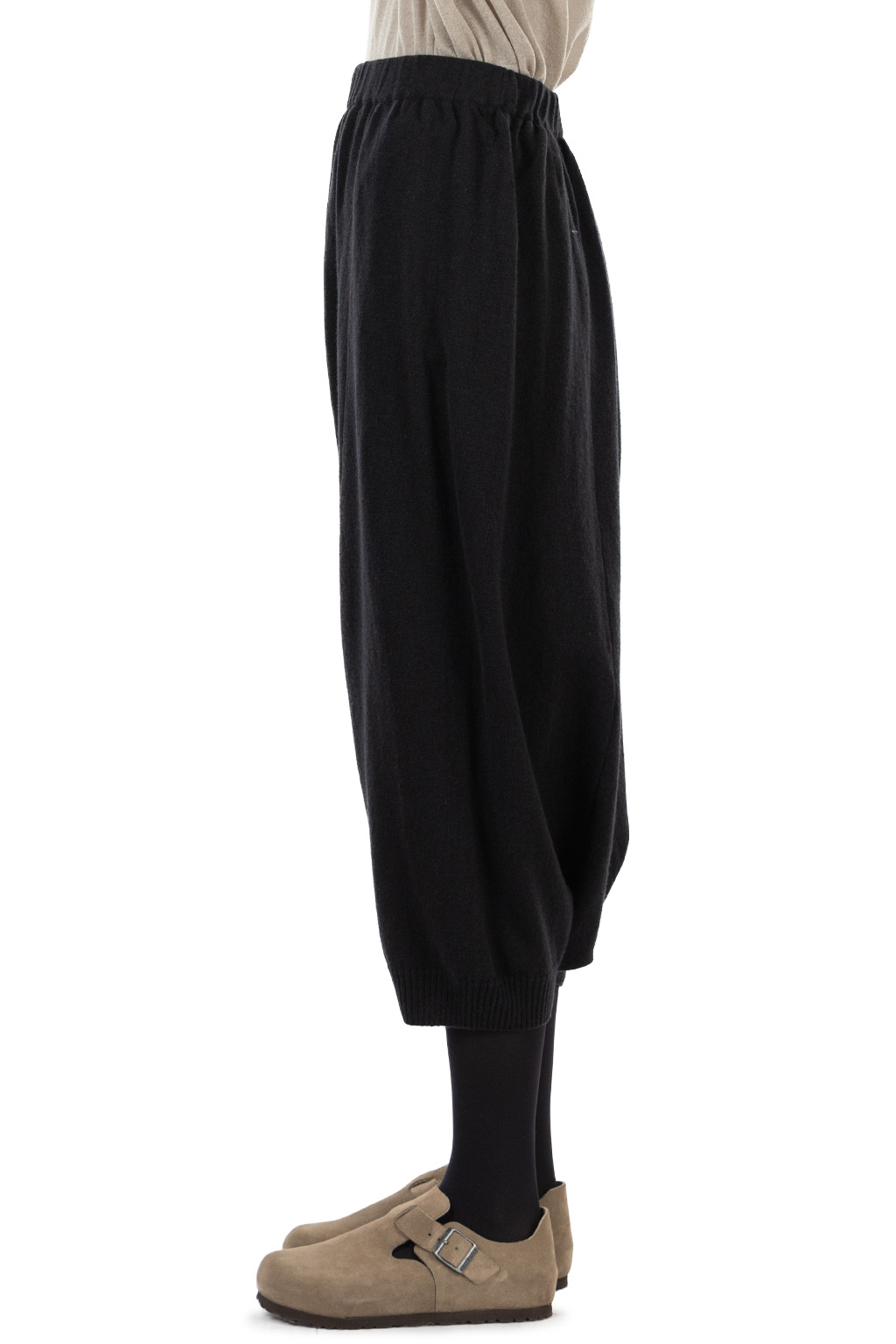 Evam Eva - Wool Sarrouel Pants - Sumi