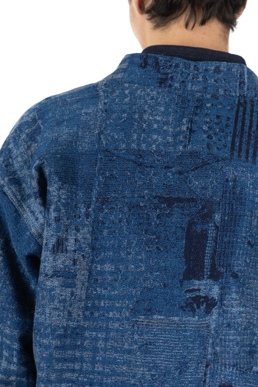 FDMTL - Boro Jaquard Haori Shirt Rinse - Indigo