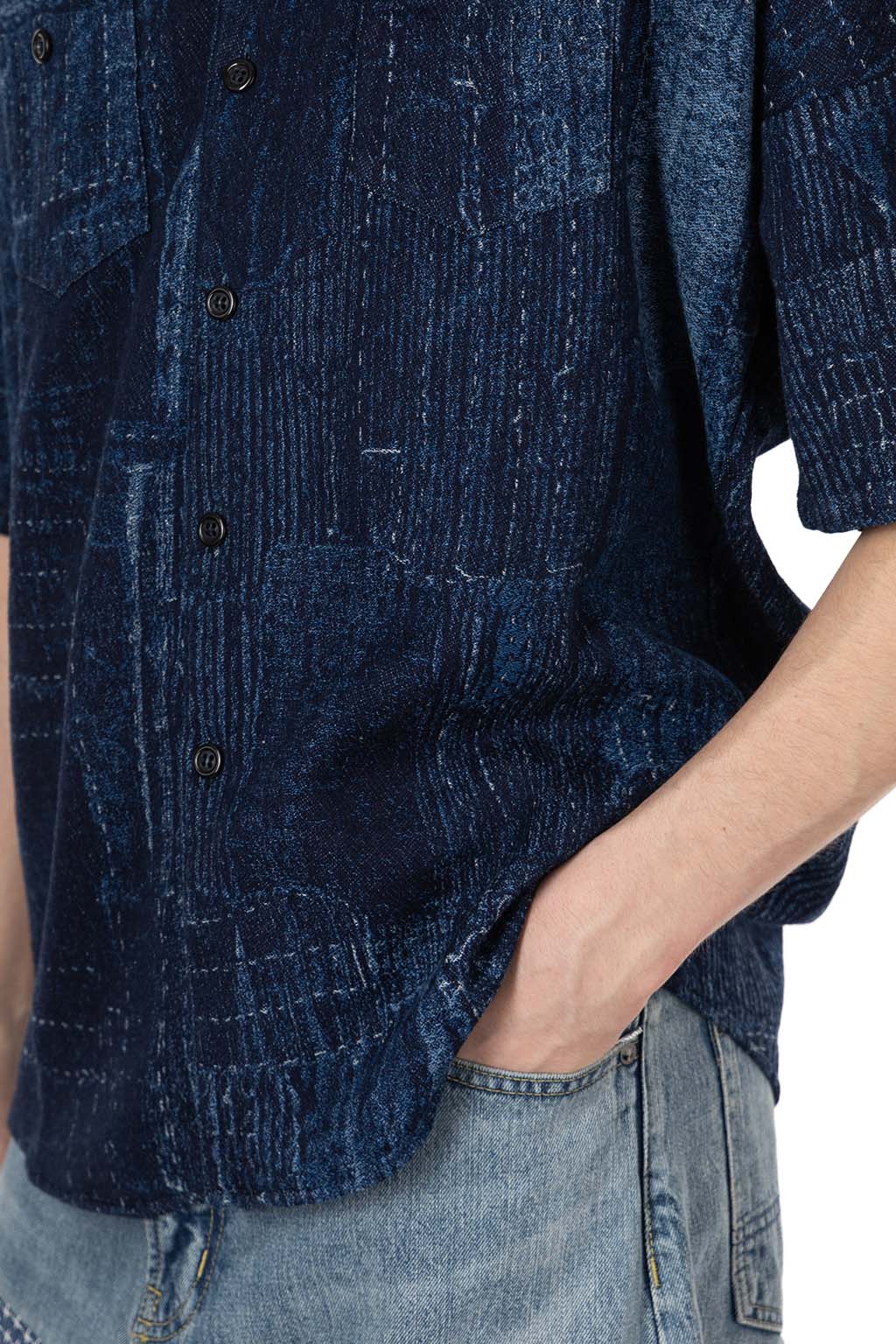 FDMTL - Boro SS Shirt Rinse - Indigo