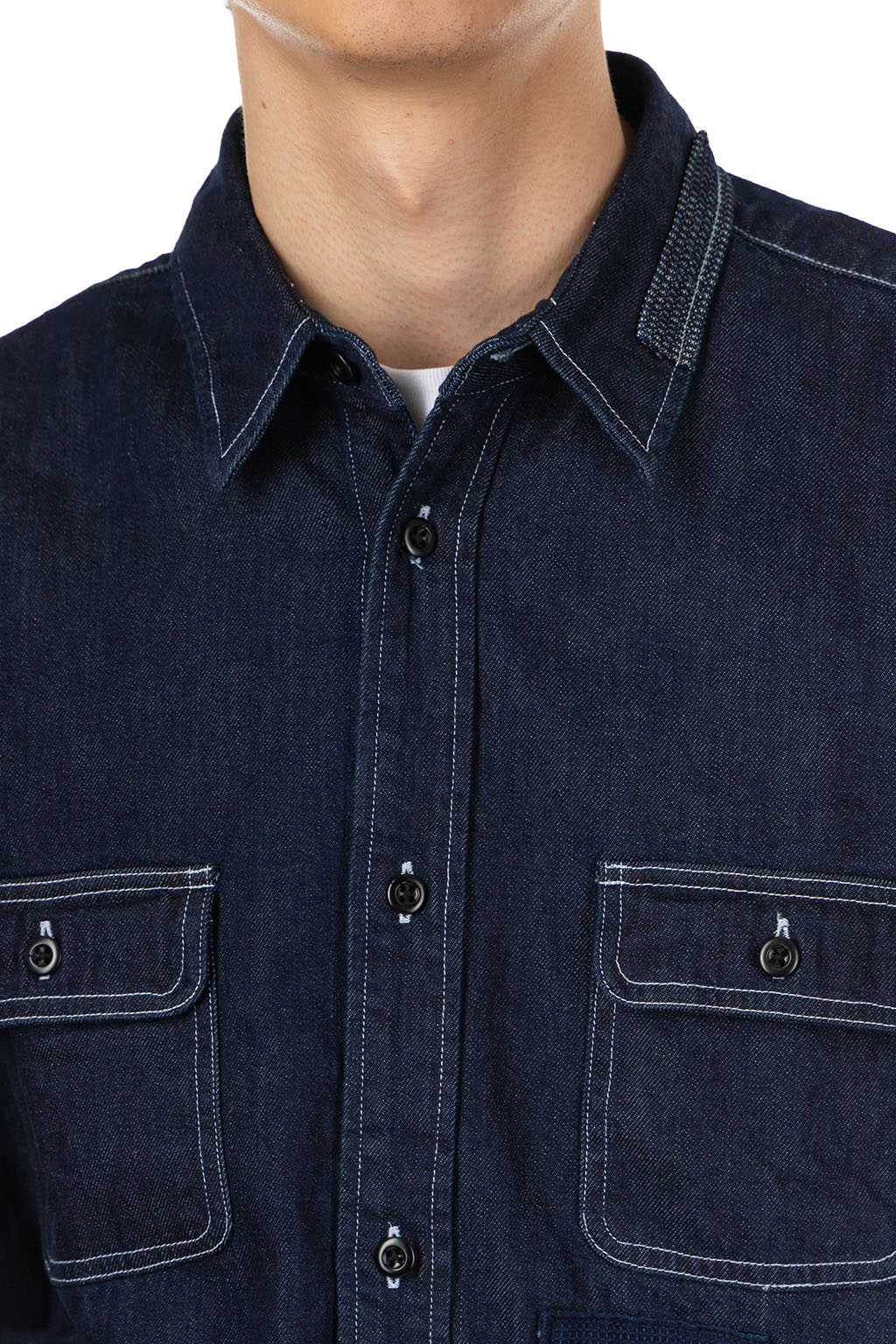 FDMTL - Patch Denim Shirt Rinse - Indigo