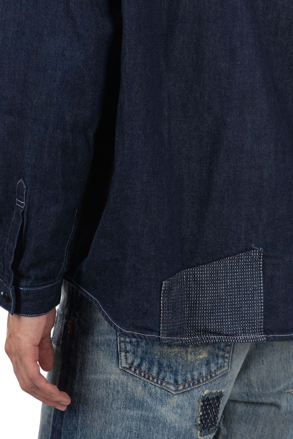 FDMTL - Patch Denim Shirt Rinse - Indigo