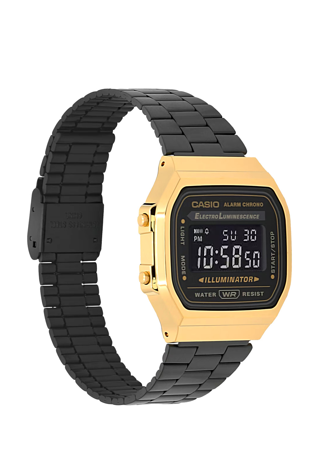 G-Shock by Casio - Casio Vintage - Black and Gold Metal - A168WEGB-1B
