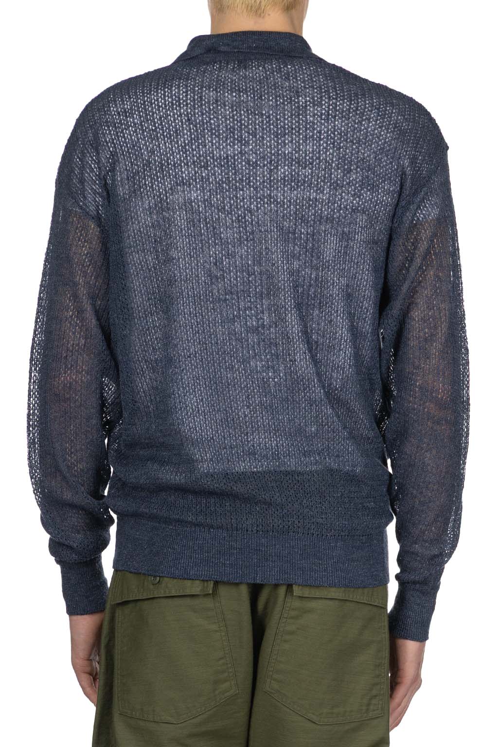 HERILL - Linen WG Polo Shirt - Indigo