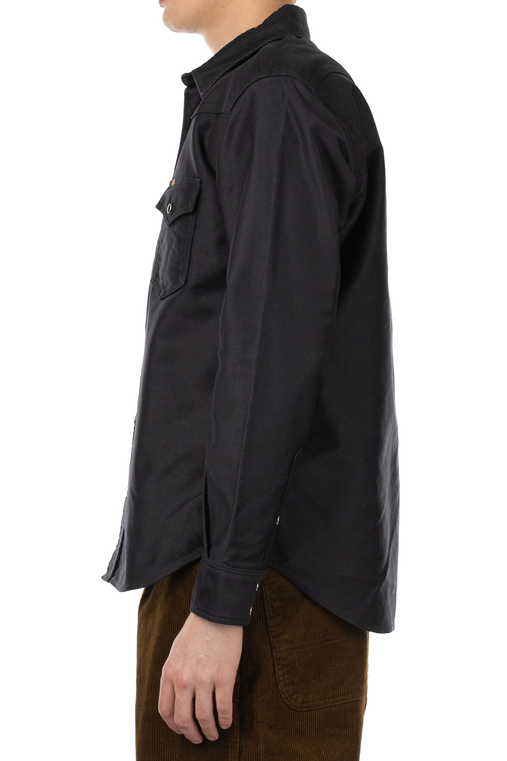 Iron Heart - IHSH-426 12oz Military Moleskin Western Shirt - Black