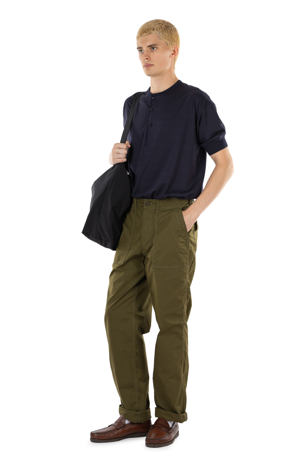 Iron Heart - 4oz Cotton Nylon Baker Pants - Olive Drab Green