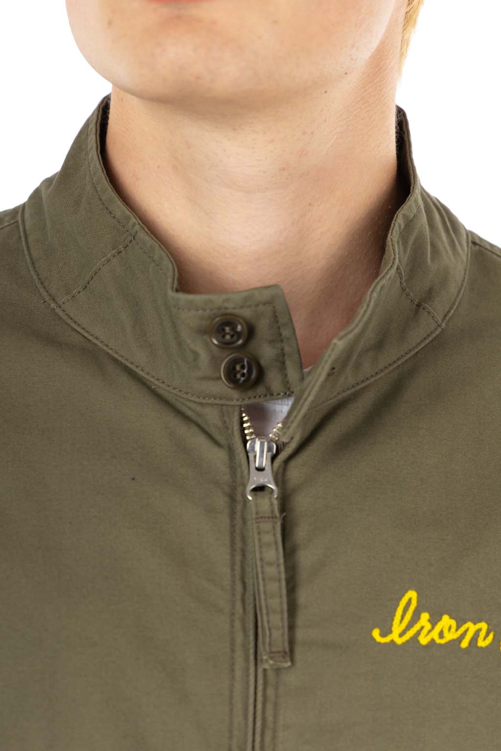 Iron Heart - 6.2oz Serge Drizzler Jacket - Olive Drab Green