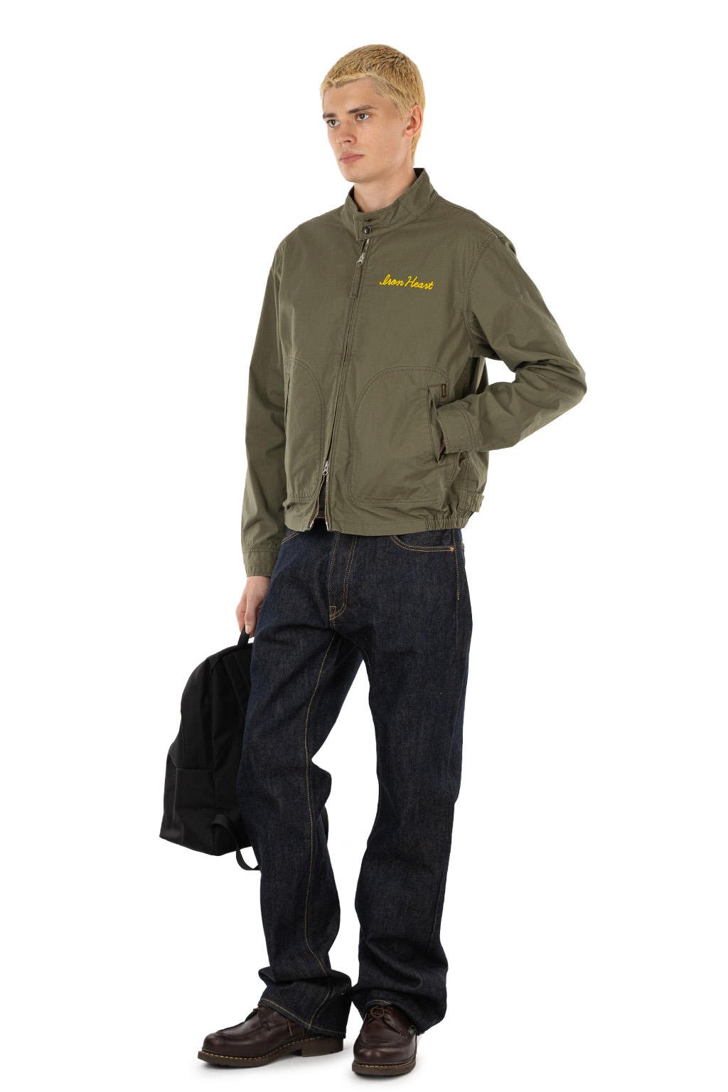 Iron Heart - 6.2oz Serge Drizzler Jacket - Olive Drab Green