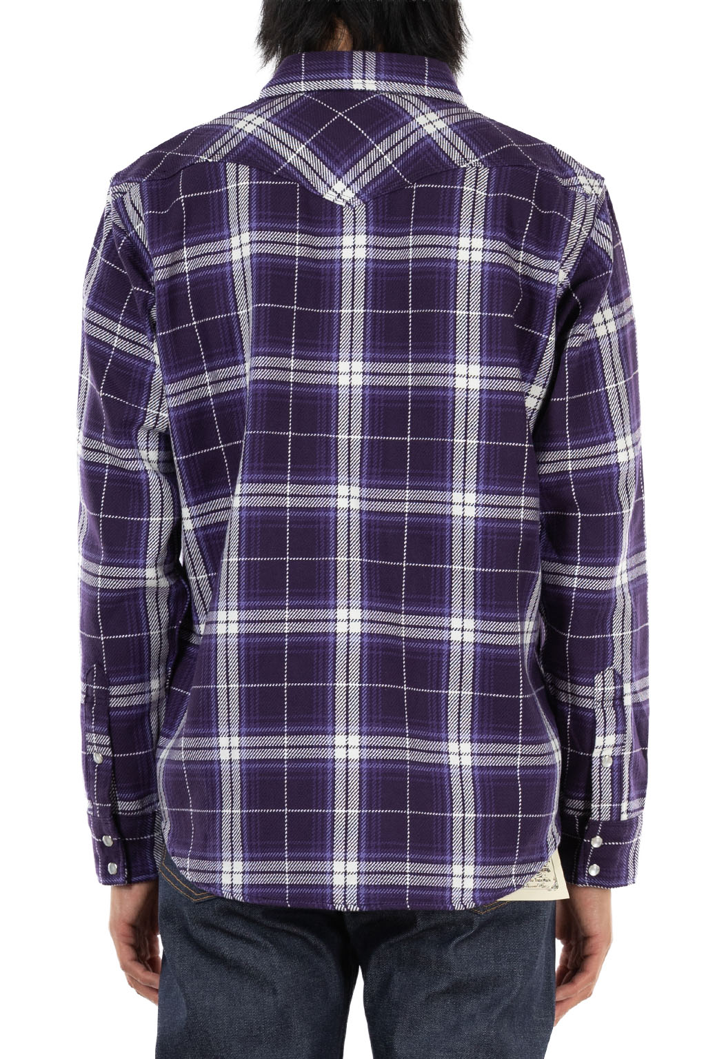 Iron Heart - 9oz Selvedge Flannel Check Western Shirt - Purple