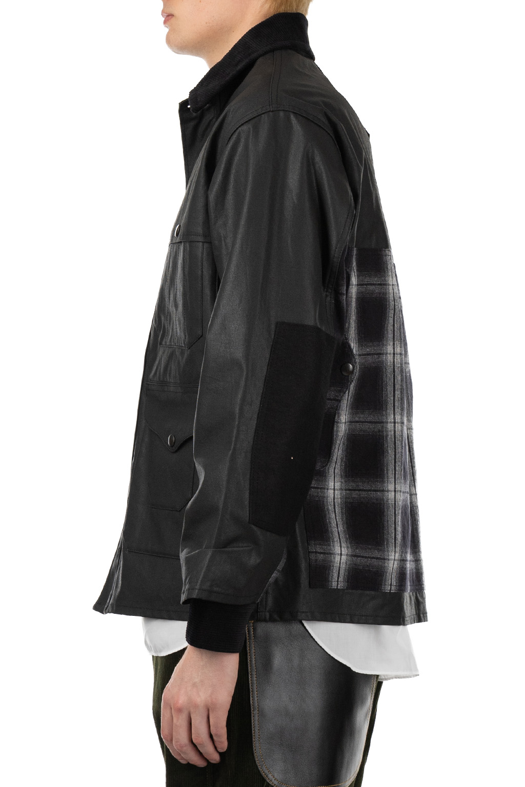 Junya Watanabe MAN - Cotton Oxford Flannel Jacket - Blacck x Grey