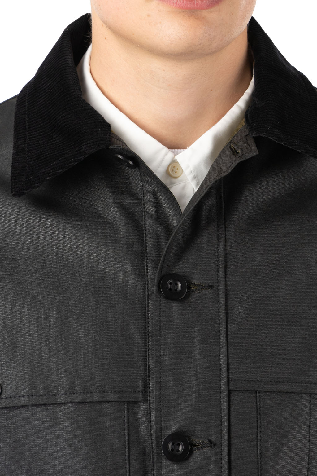 Junya Watanabe MAN - Cotton Oxford Flannel Jacket - Blacck x Grey