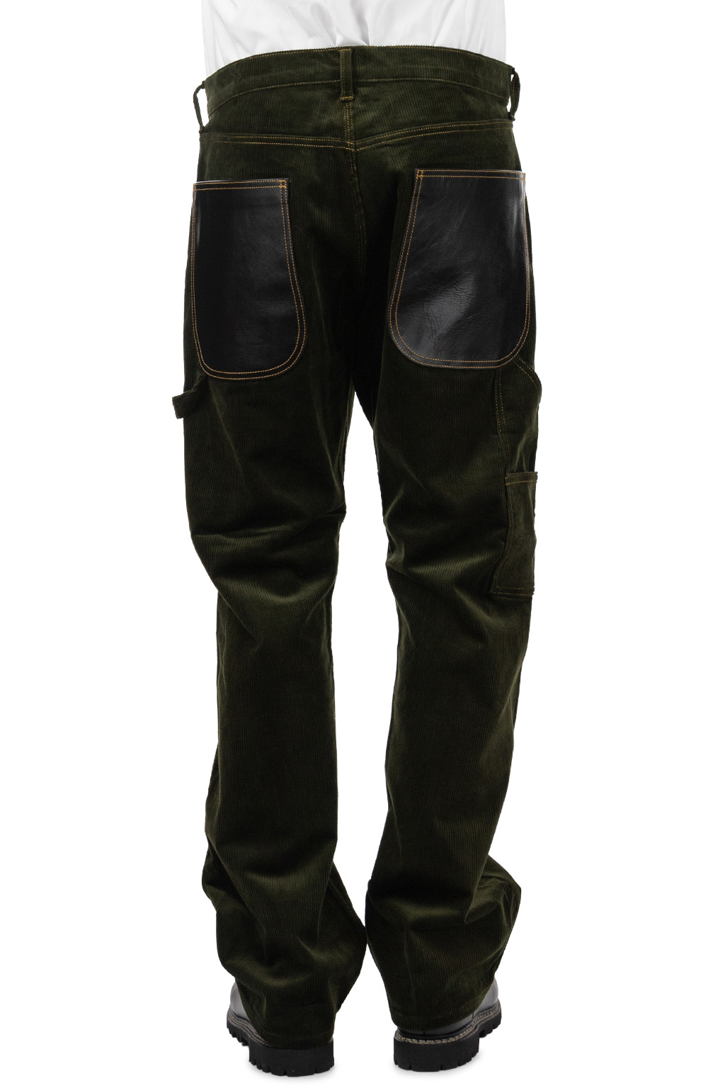 Junya Watanabe MAN - Cotton Corduroy x Leather Pants - Khaki
