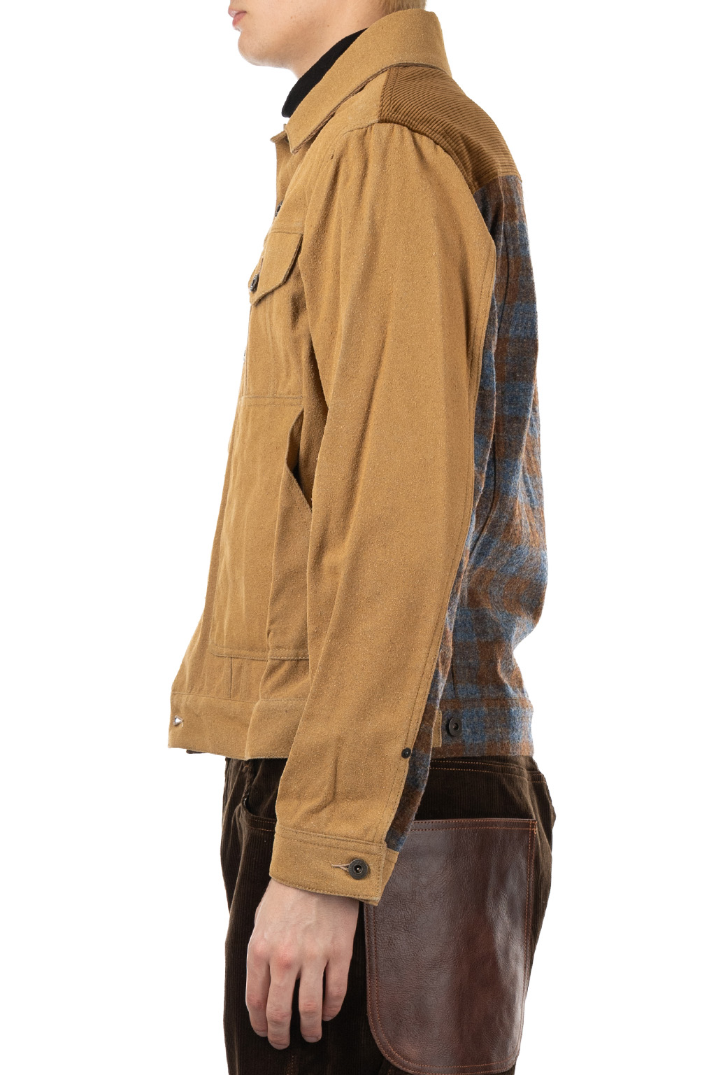 Junya Watanabe MAN - Urethane Denim Coated Jacket - Beige x Grey