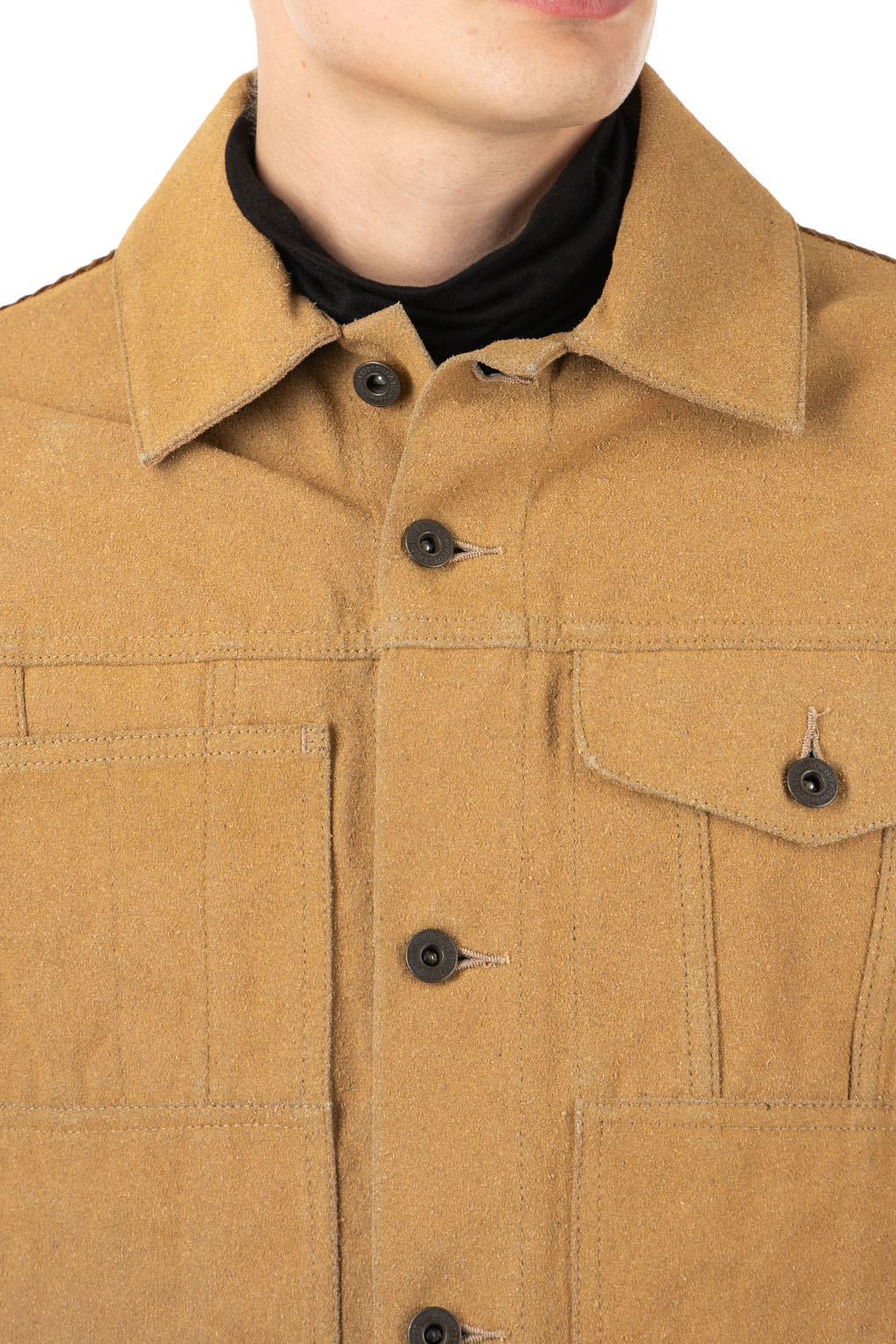 Junya Watanabe MAN - Urethane Denim Coated Jacket - Beige x Grey