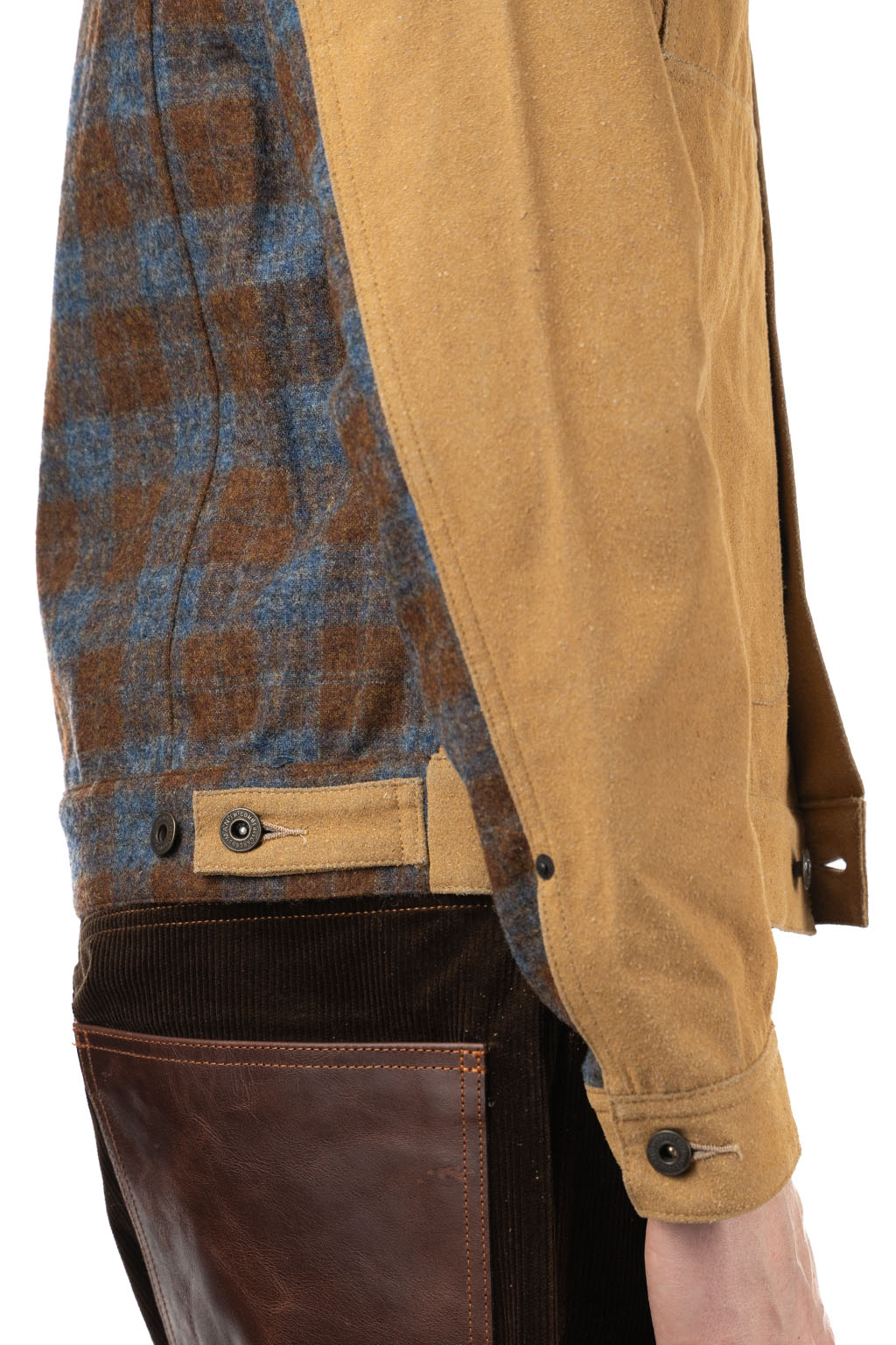 Junya Watanabe MAN - Urethane Denim Coated Jacket - Beige x Grey