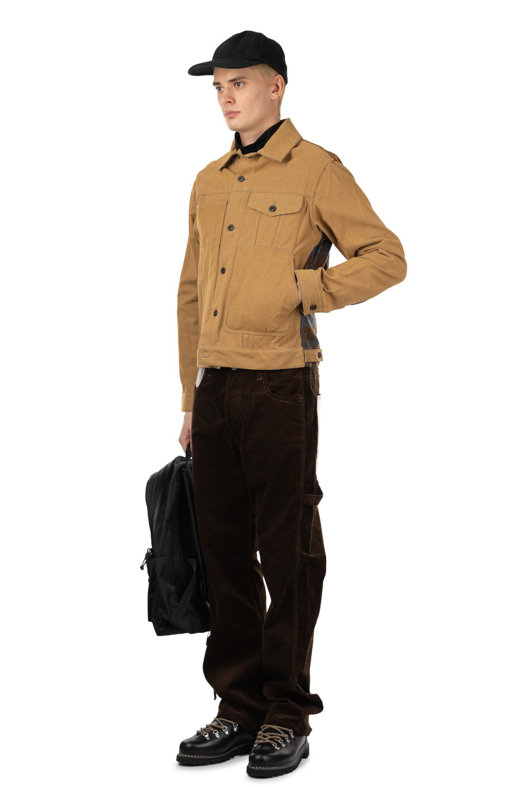 Junya Watanabe MAN - Urethane Denim Coated Jacket - Beige x Grey