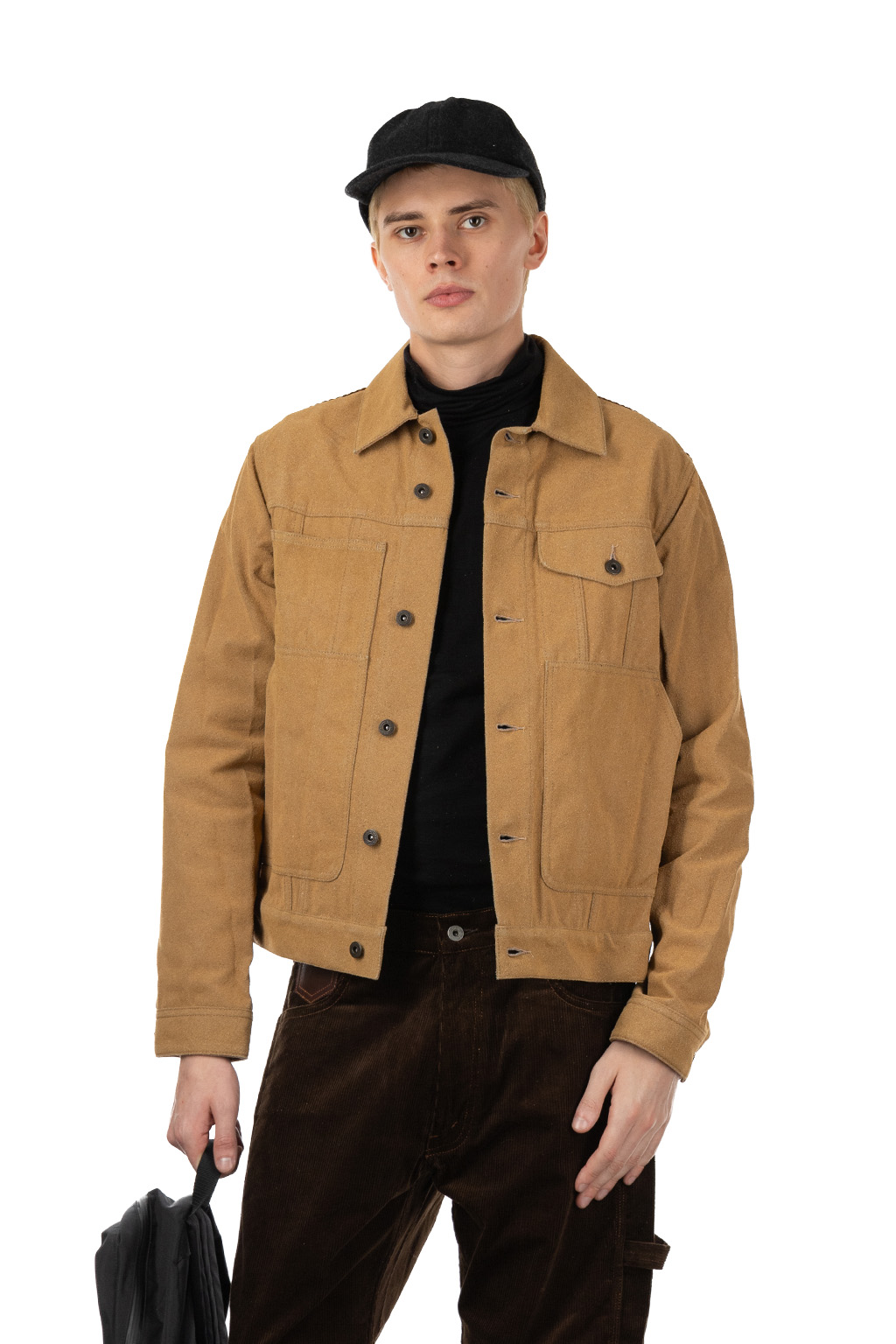 Junya Watanabe MAN - Urethane Denim Coated Jacket - Beige x Grey