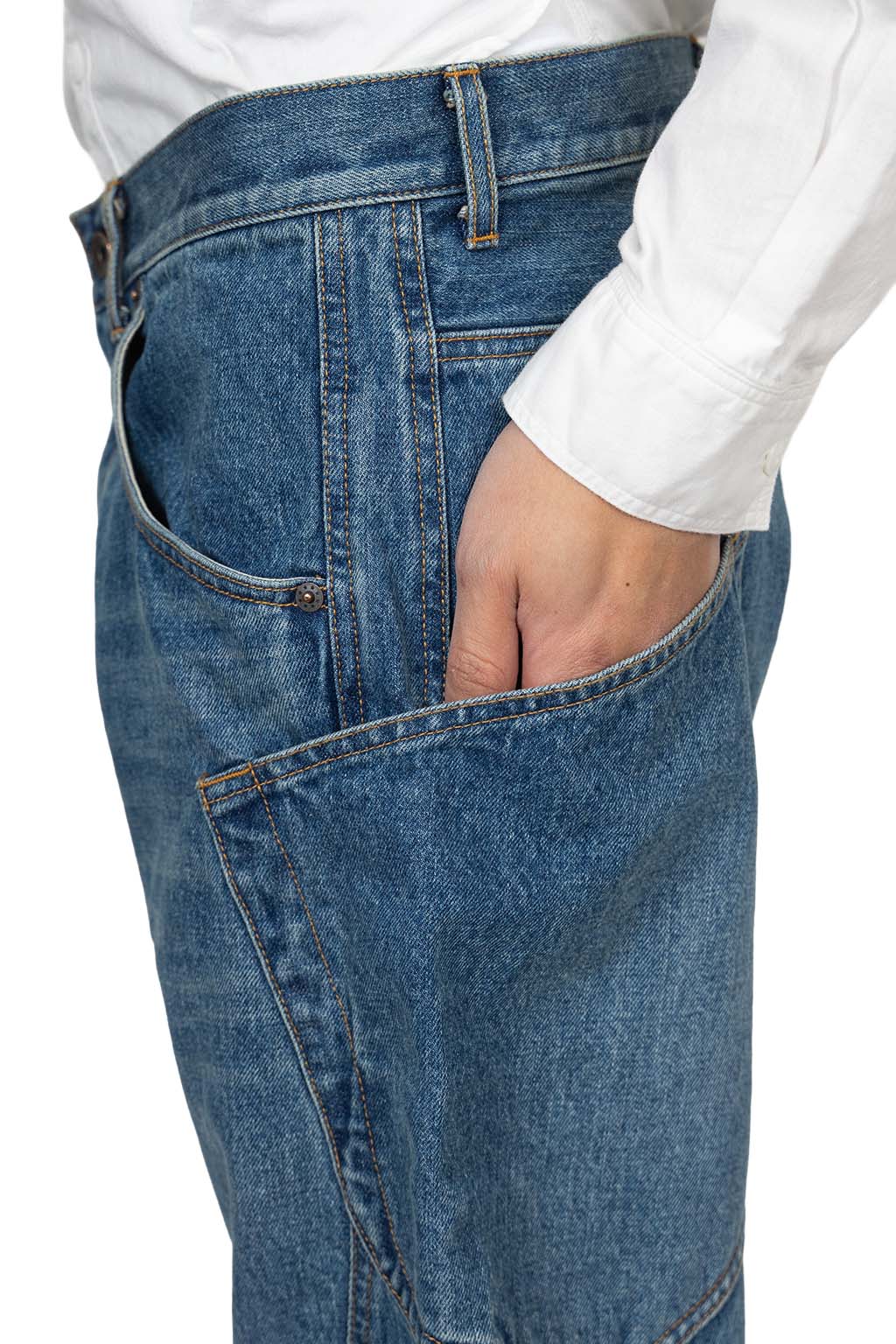 KHOKI - 3D Cutting Denim Pants