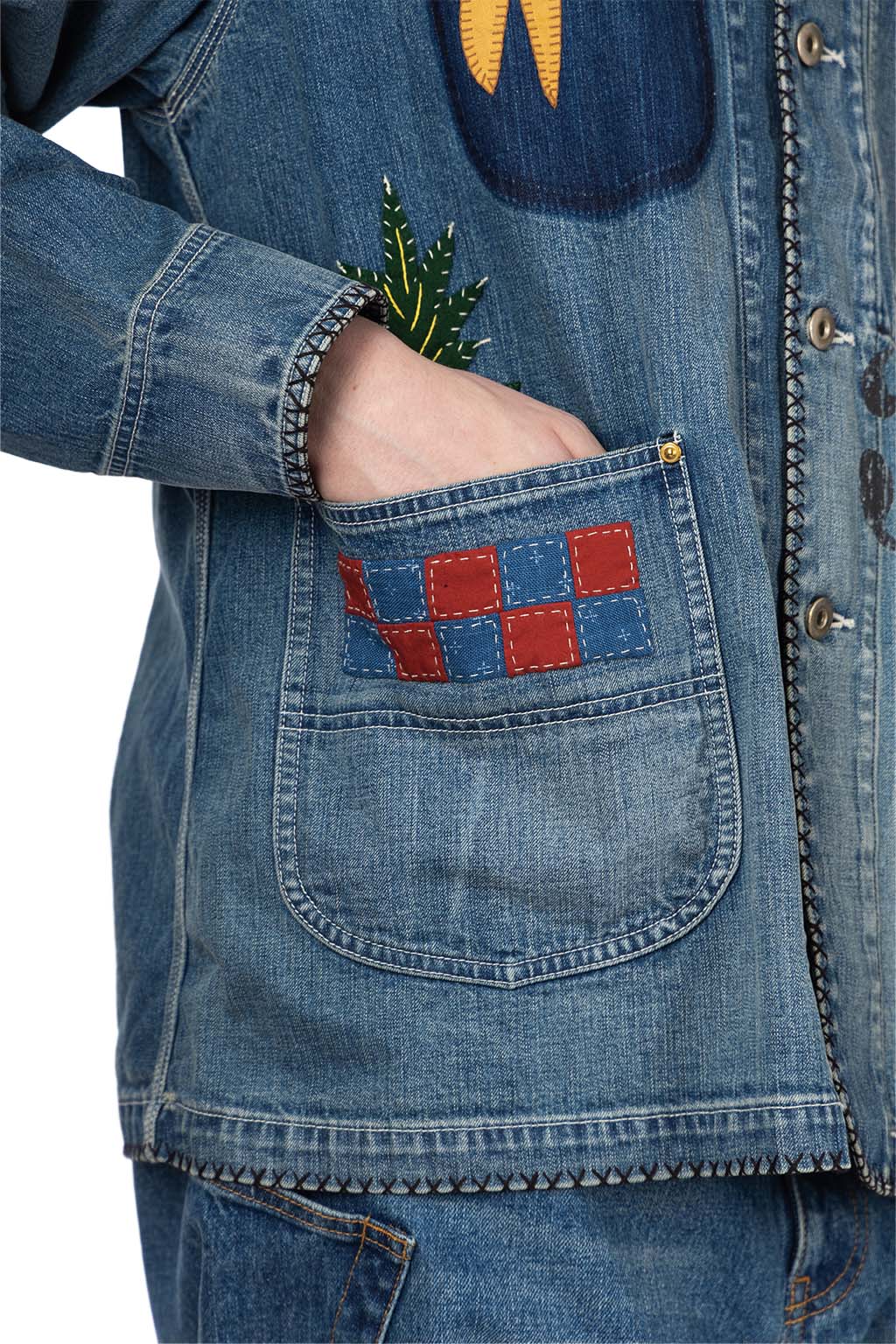 KHOKI - Hand-Embroidered Denim Coverall 