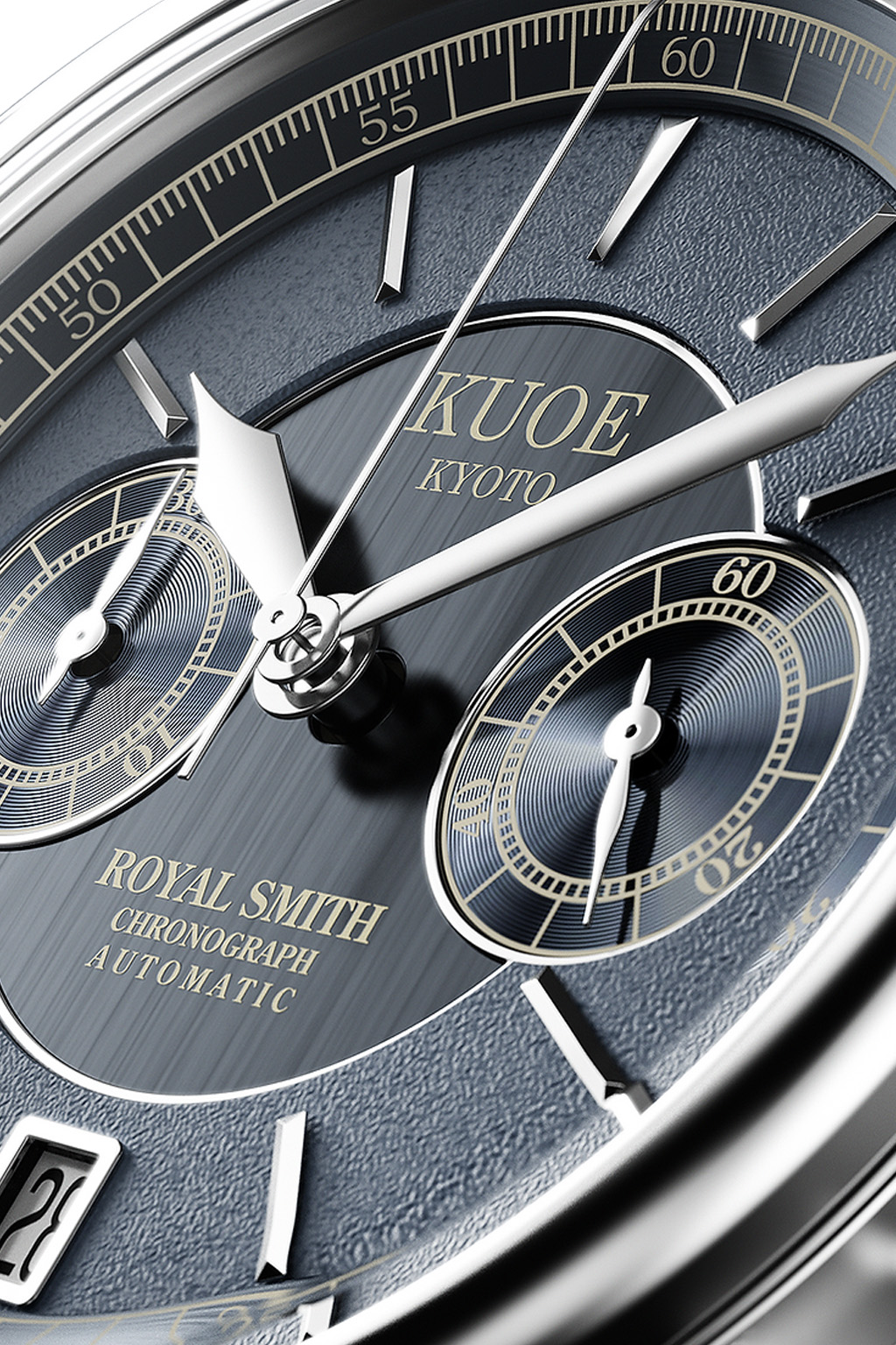 Kuoe Watch - ROYAL SMITH 90-012 Automatic Chronograph w/ Breguet-Navy