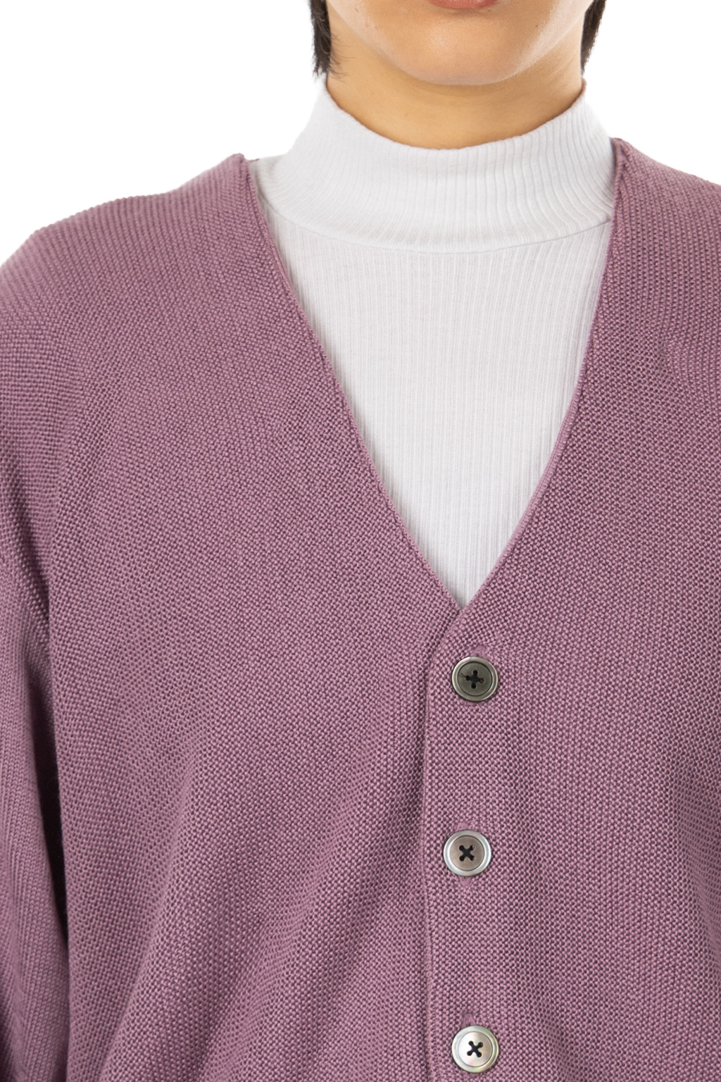 Kapital 10G ECO Knit Elbow CONEYBOWY Short Cardigan - Pink x Purple