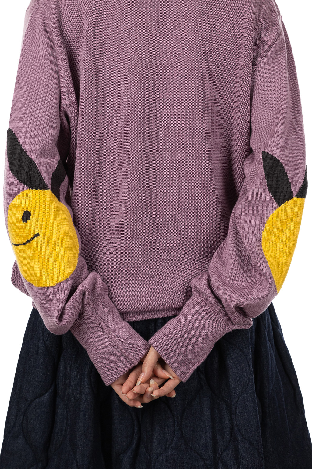 Kapital 10G ECO Knit Elbow CONEYBOWY Short Cardigan - Pink x Purple