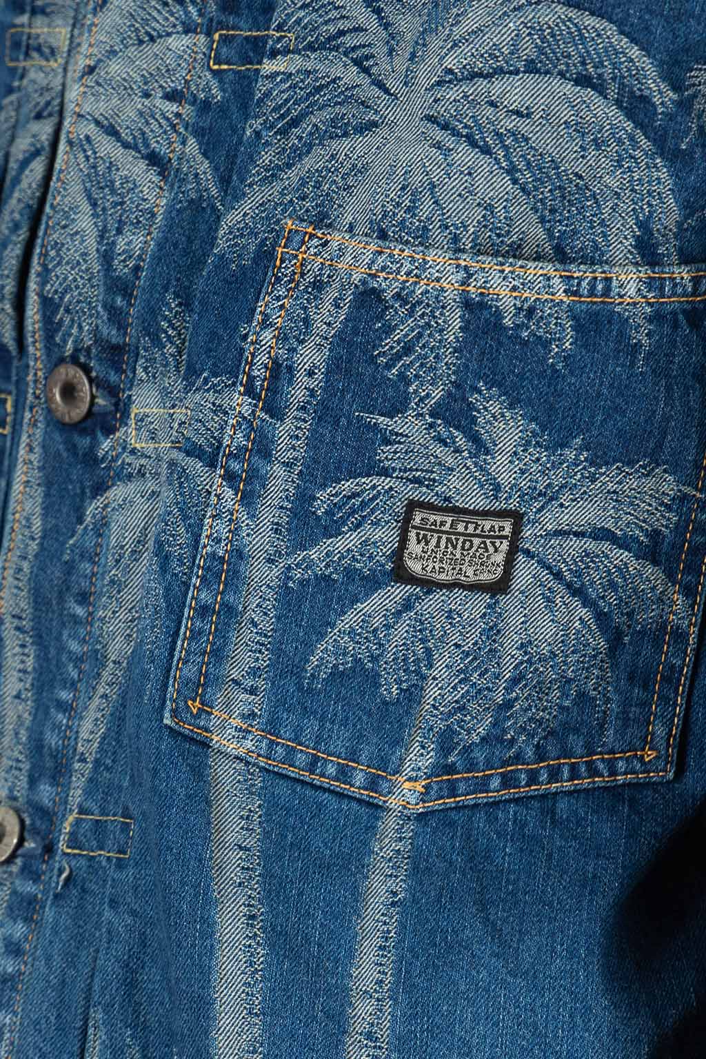Kapital - 12oz PALM-TREE Jacquard Denim 1st JKT