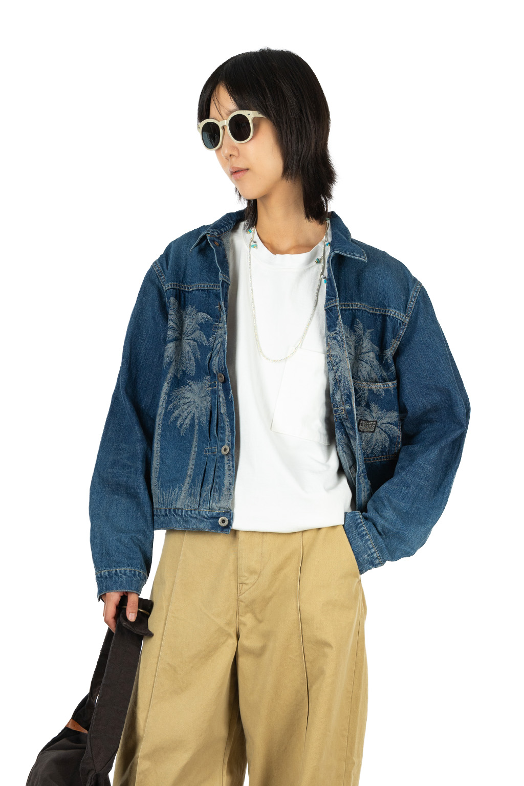 Kapital - 12oz PALM-TREE Jacquard Denim 1st JKT