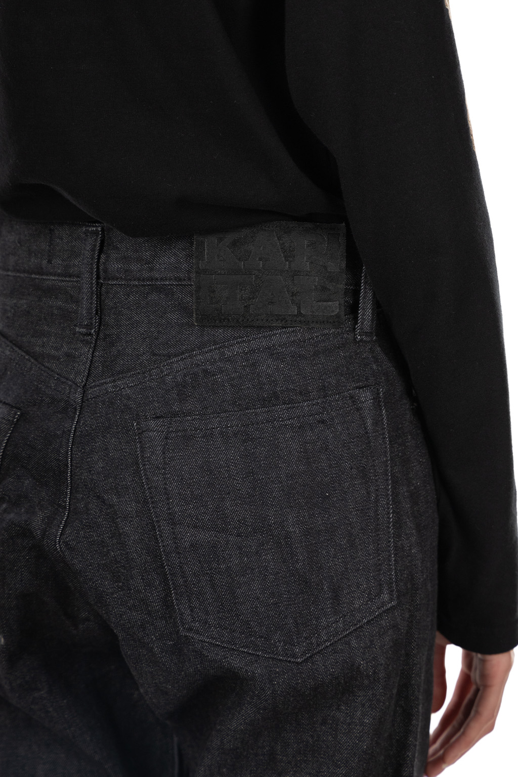 Kapital - 14oz BLK Denim 5P MONKEY TH (ZIP Ver.) - Black