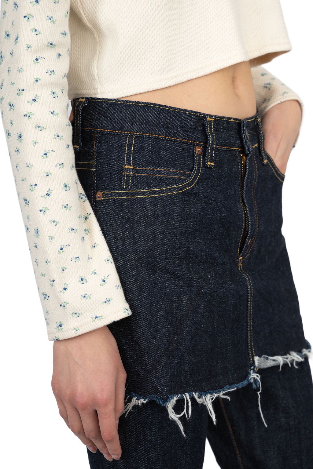 Kapital - 14oz Denim 5P APRON-SKOUSER - One Wash