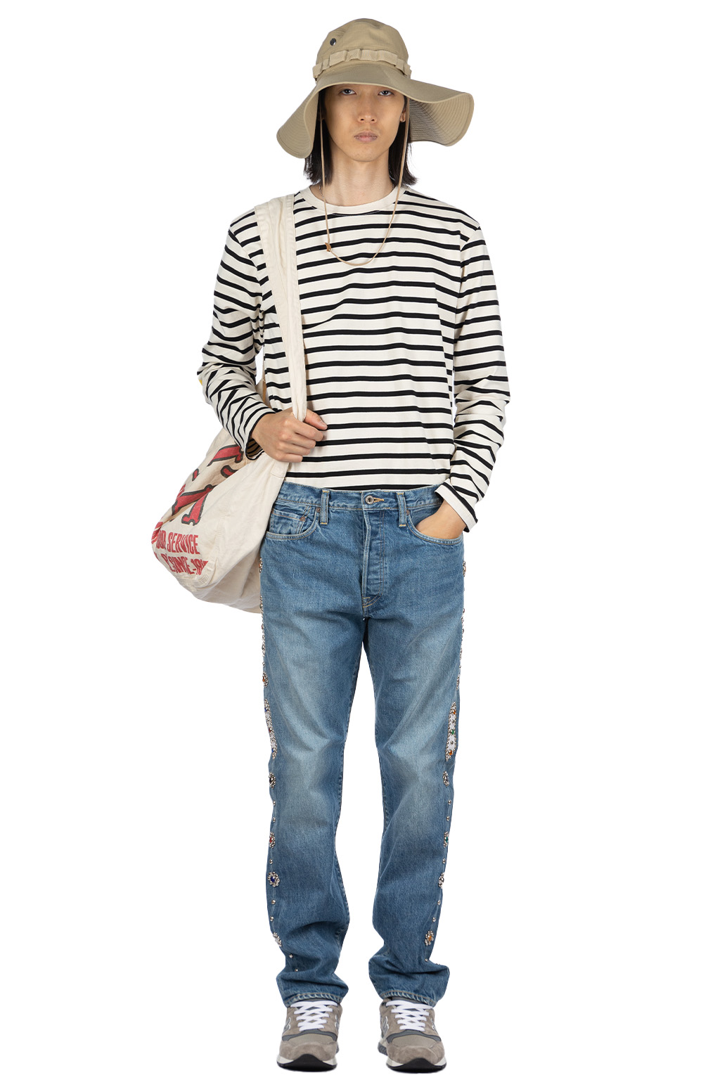 Kapital - 14oz Denim 5P MONKEY CISCO (STUDS)