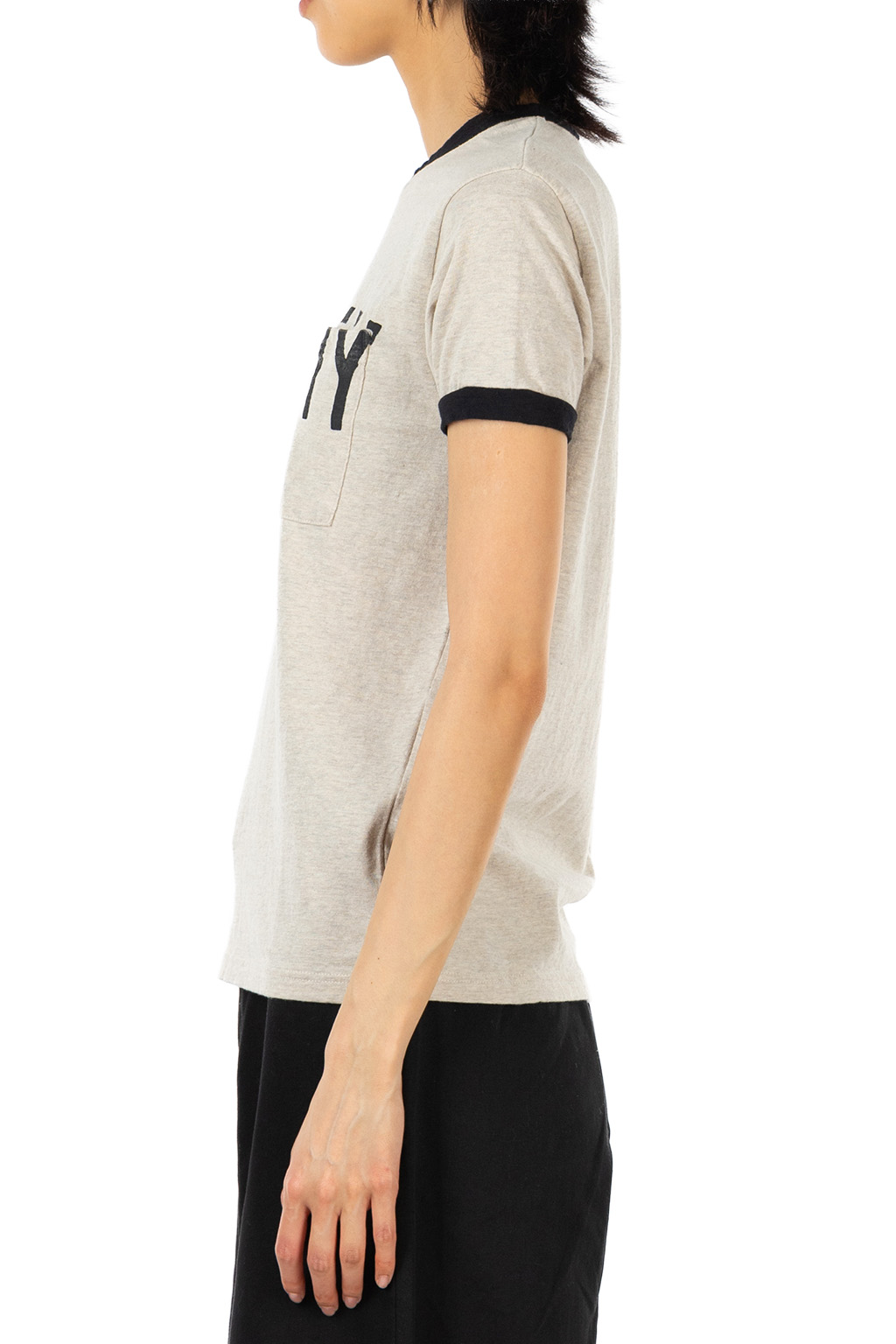Kapital - 18.5/-Jersey RINGER Pocket T (FARMY) - Natural