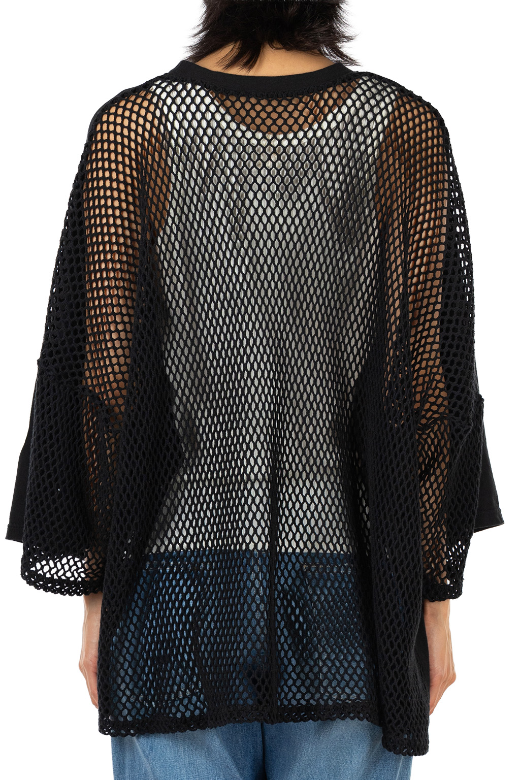 Kapital - 20/-Jersey KATABIRA HUGE-T (DENIM REPAIR) - Black