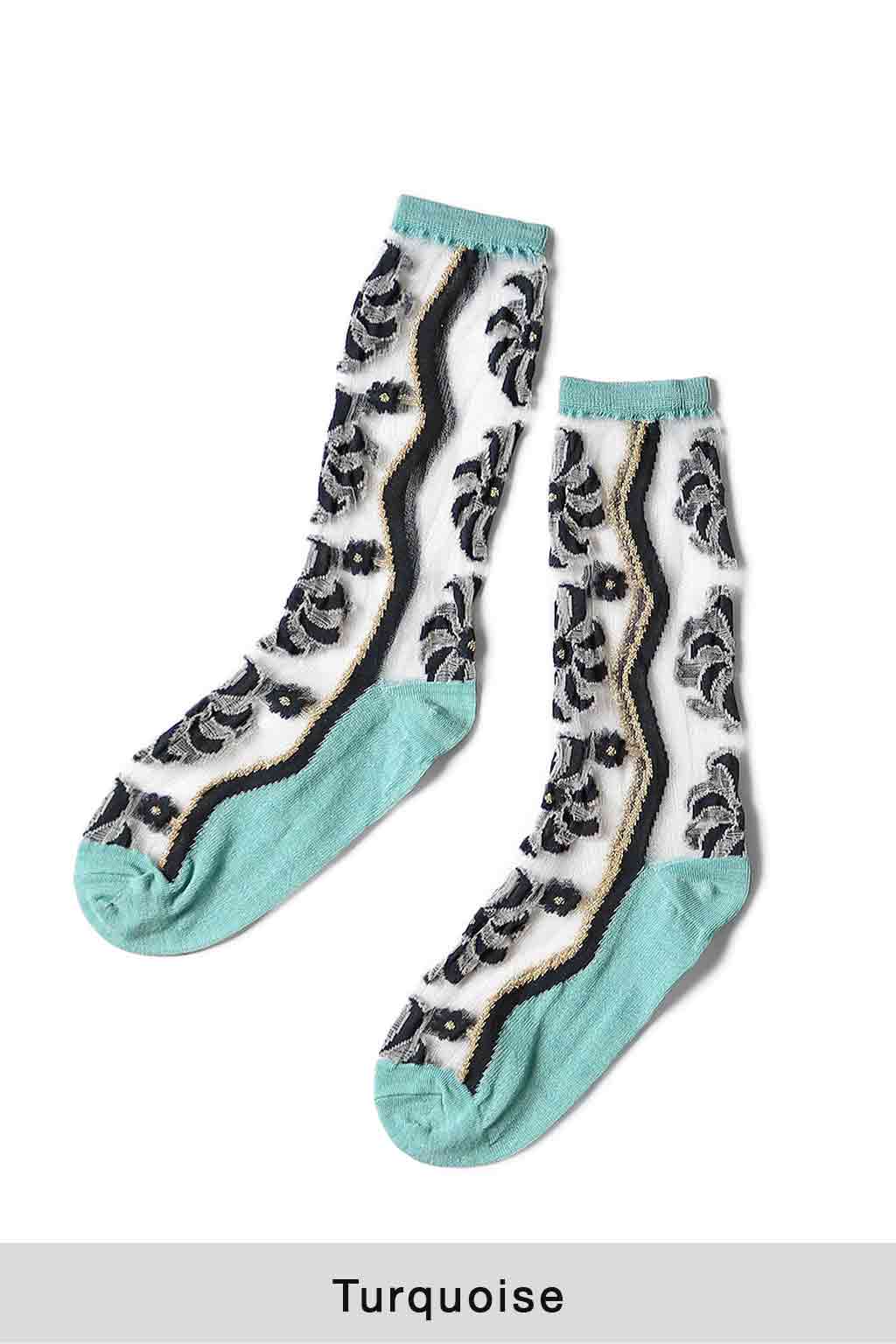 Kapital - 200 Yarns MOULIN Quilt Sheer Socks - 4 Color Choices