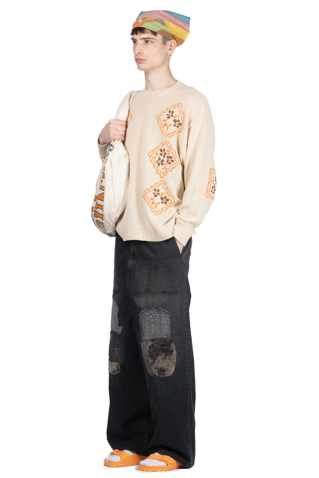 Kapital - 5G Cotton Knit KOOKIE Crew Sweater - Natural