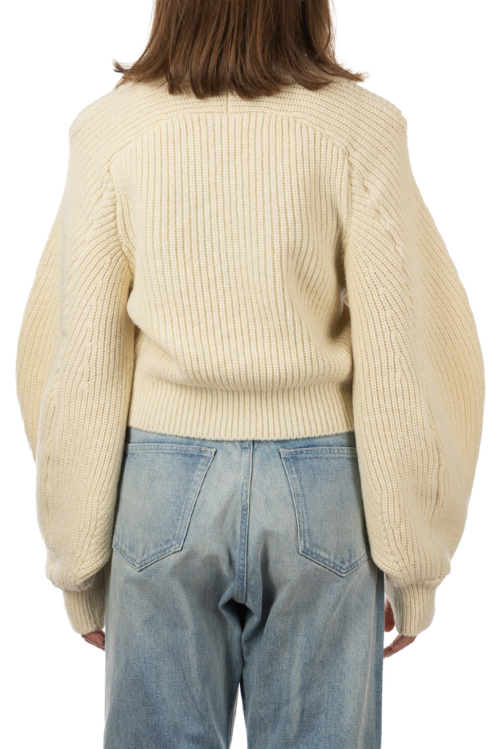 Kapital - 5G Wool Cable Knit BERGE Sleeve Sweater - Natural