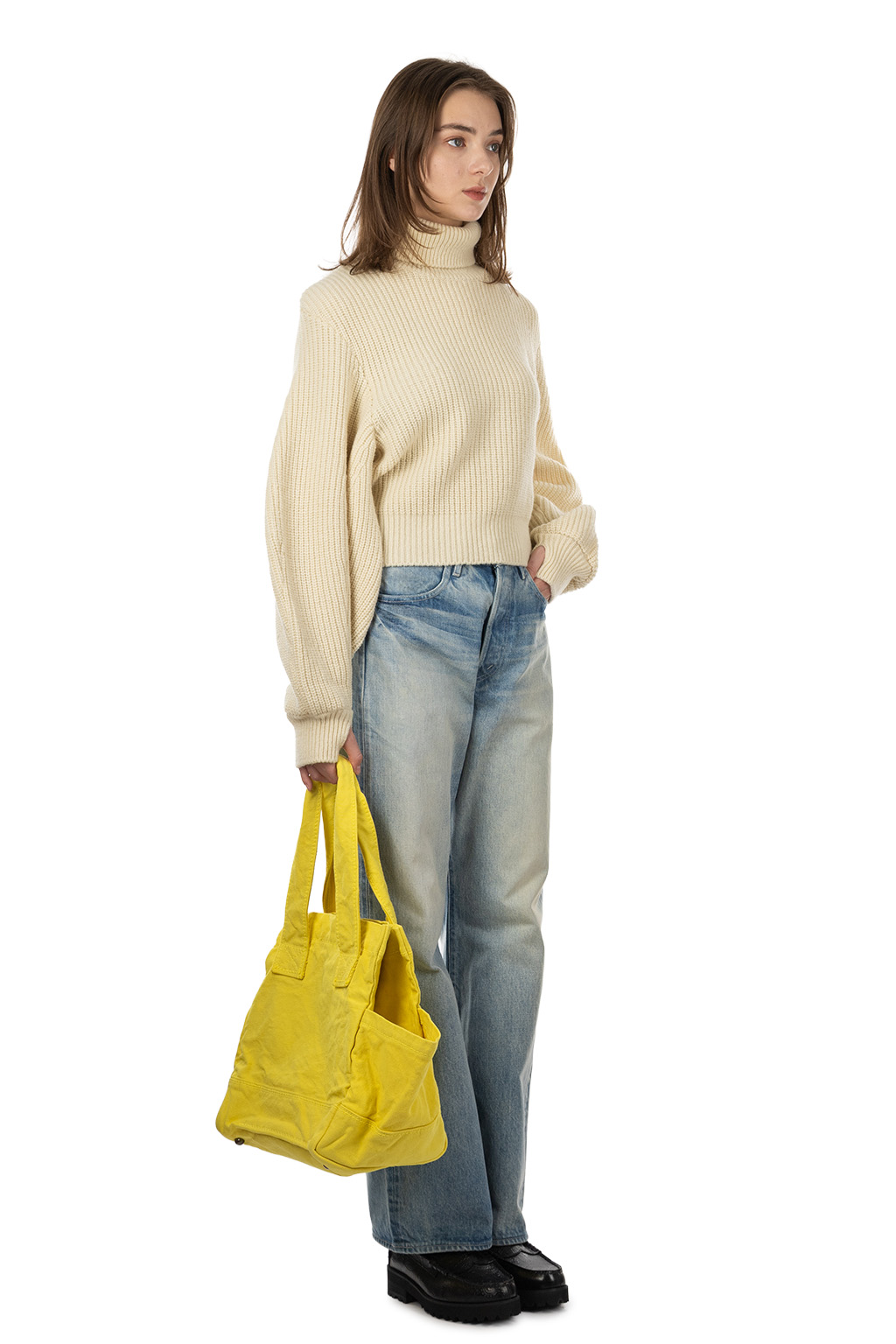 Kapital - 5G Wool Cable Knit BERGE Sleeve Sweater - Natural