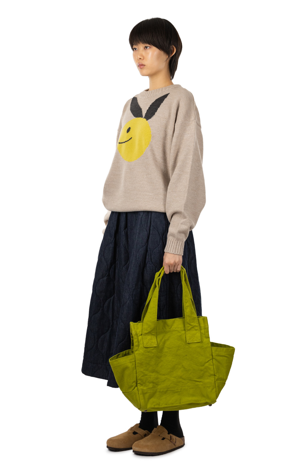 Kapital 7G Wool Crew Sweater (CONEYBOWY) - Beige